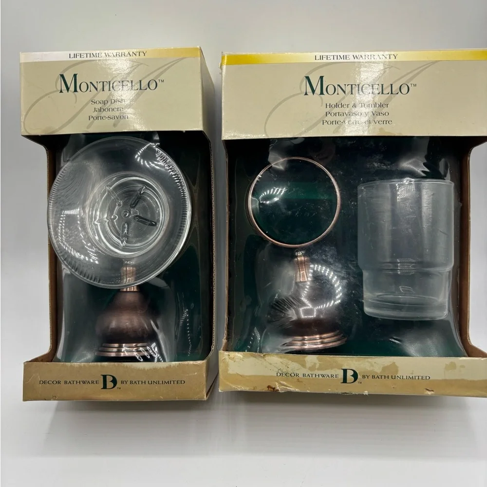 Rose Gold Soap Dish and Holder Set